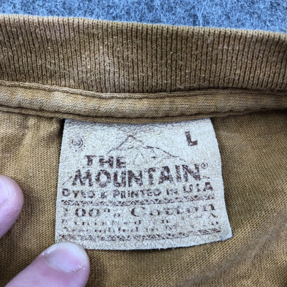 Vintage The Mountain Shirt Mens Large Brown Lion Family Graphic Tee Tie Dye - Picture 5 of 9